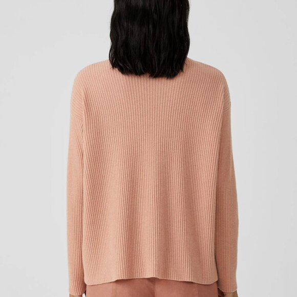 Italian Cashmere Funnel Neck Top, L - Picture 3 of 8